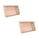 Jogo de 2 Travessas / Assadeiras Gastronômicas – 2 Peças (Vermelha e Bege) – 26X16X5CM