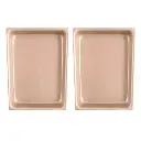 Jogo de 2 Travessas / Assadeiras Gastronômicas – 2 Peças (Vermelha e Bege) – 36X26X5CM